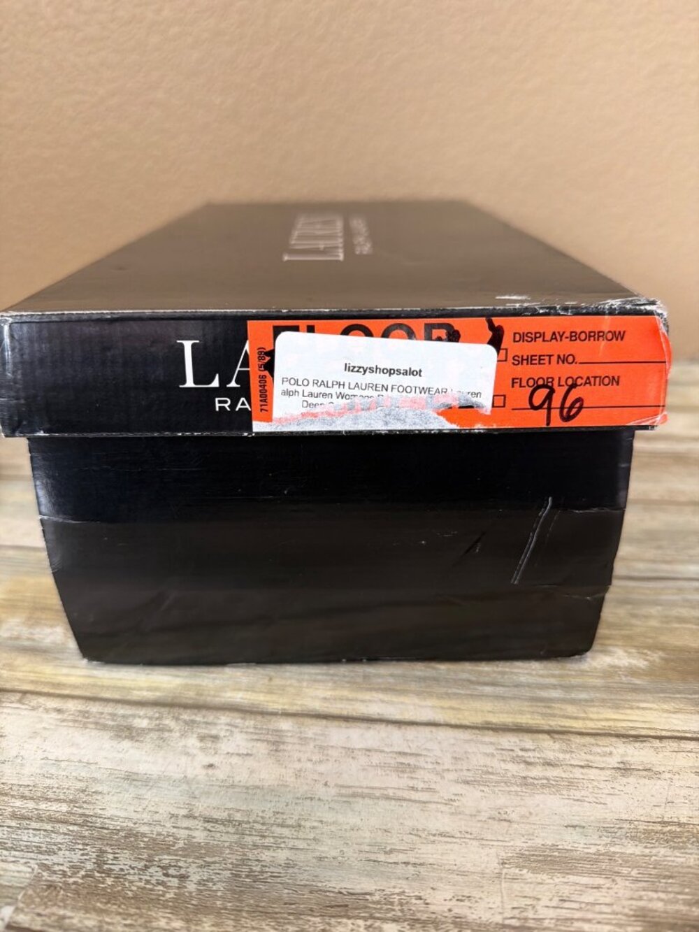 Ralph Lauren Roxanne Block Heel Slide Sandals Tan Leather Sz 11 New in Box - Picture 11 of 15